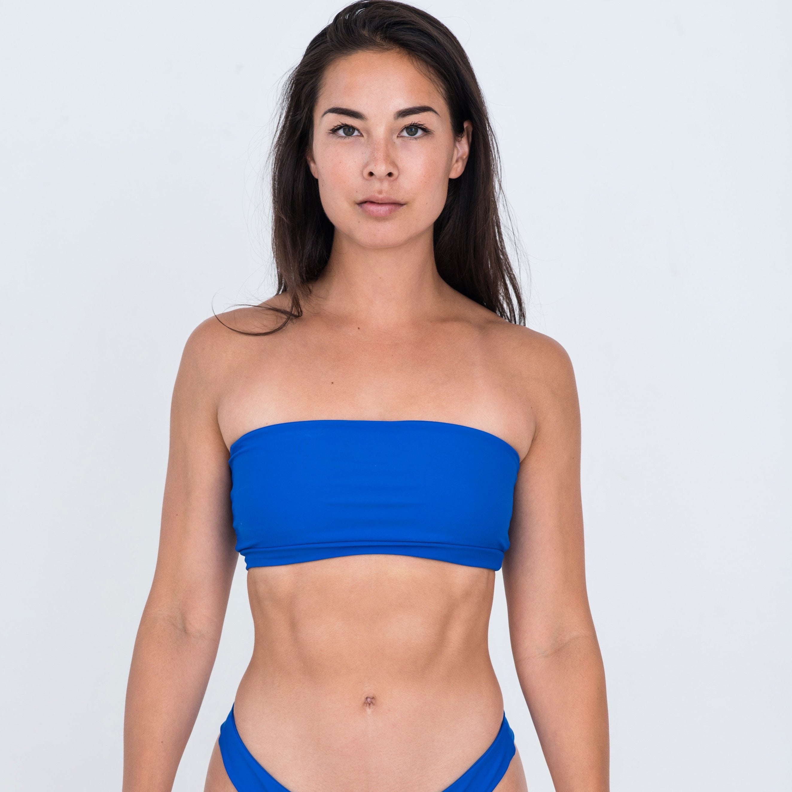 THE RILEY BANDEAU BIKINI SWIM TOP / COBALT BLUE