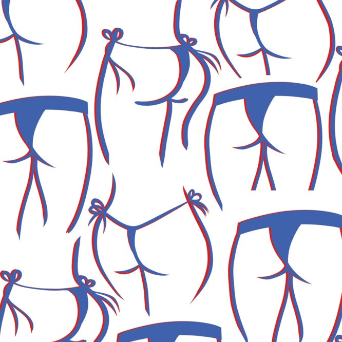 THE ELIANA BIKINI SWIM BOTTOM / BOOTY CALL & SPICY REVERSIBLE PRINT